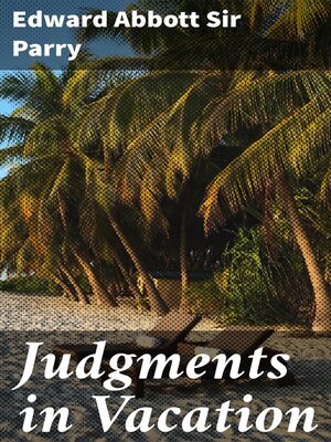 cover image of Judgments in Vacation
